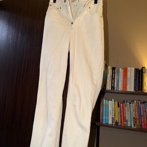 Abercrombie & Fitch Cream Ultra High Rise Jeans